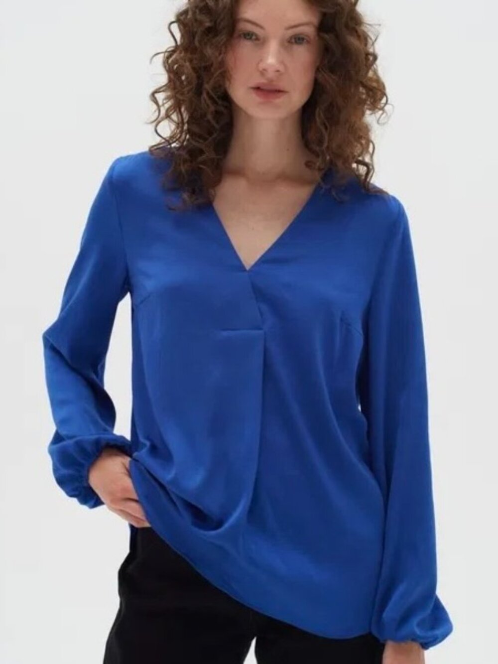 INWEAR – Cobalt Blue Workwear Blouse – - US8 /UK10 /EU36